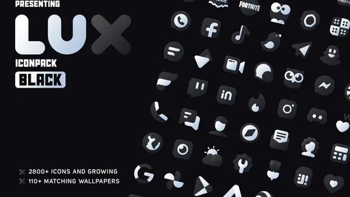 Black Icon Pack : LuX screenshot