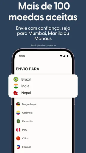 Remitly: envios internacionais screenshot
