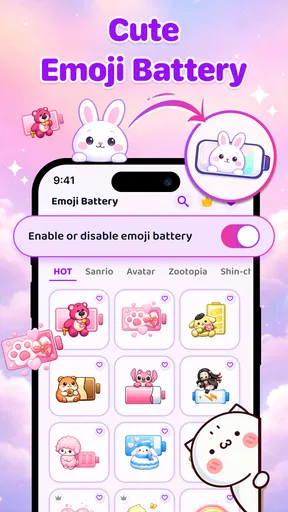 Emoji Battery Icon Customize screenshot