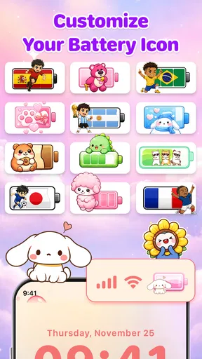 Emoji Battery Icon Customize screenshot