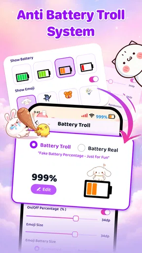 Emoji Battery Icon Customize screenshot