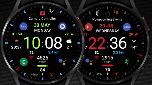 Black practical MOD Watch face screenshot