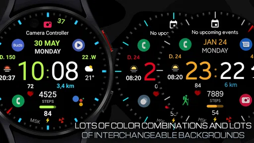 Black practical MOD Watch face screenshot