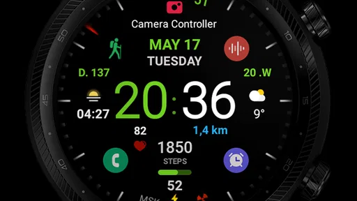 Black practical MOD Watch face screenshot