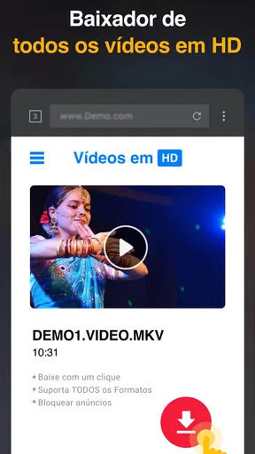App Baixador de Vídeos em HD screenshot