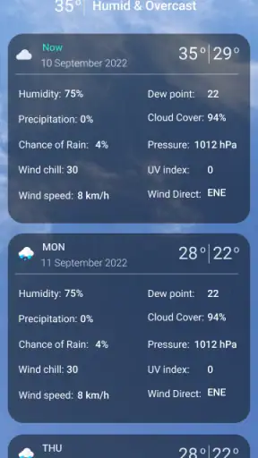 9Weather: Previsão do tempo screenshot