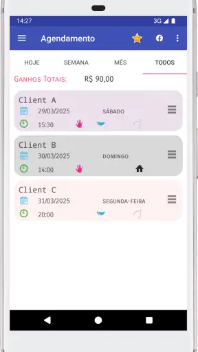 Agenda da Unha: Para Manicures screenshot