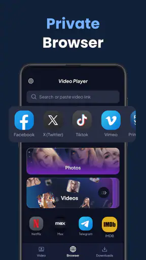 Baixador e reprodutor de vídeo screenshot