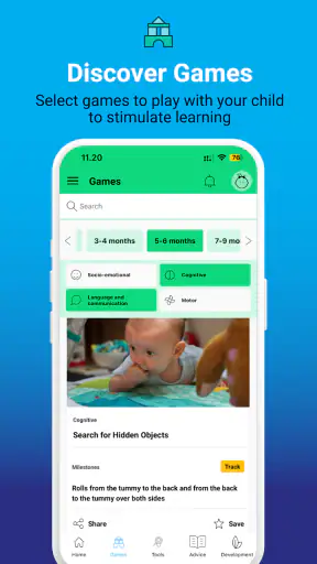 Bebbo parenting app screenshot