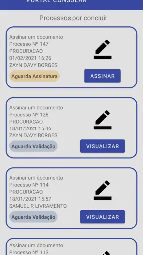 Biometrics Portal Consular screenshot