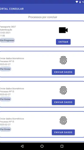 Biometrics Portal Consular screenshot