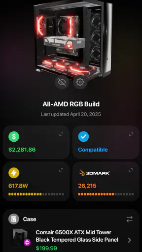 BuildCores: 3D Part Picker PC screenshot