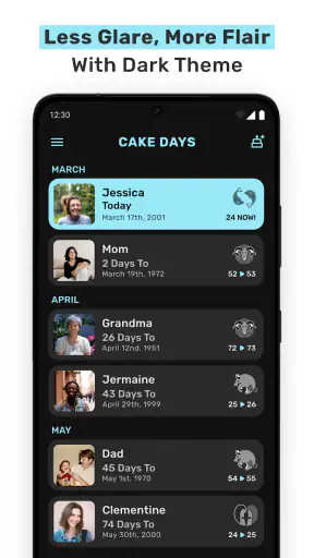 Cake Days: Birthday Reminder screenshot