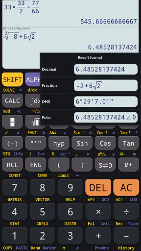 Calculadora científica 991 screenshot