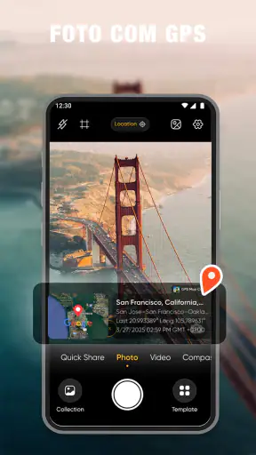 Câmara GPS: Mapa, Data e Hora screenshot