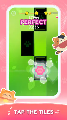 Cat Piano Tiles-Jogo de música screenshot