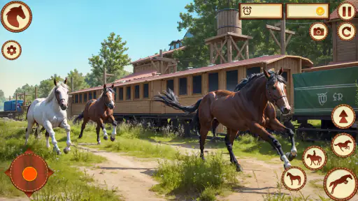 Cavalo adulto selvagem e égua screenshot