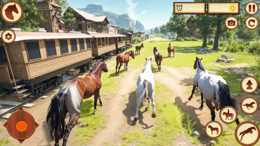 Cavalo adulto selvagem e égua screenshot
