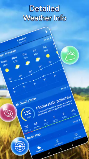 Clima local ： Widget de alerta screenshot