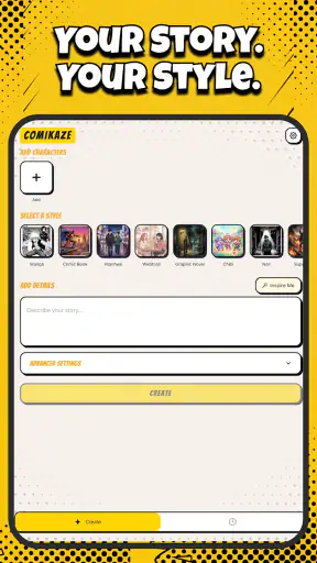 Comikaze - Crie Comics Manga screenshot