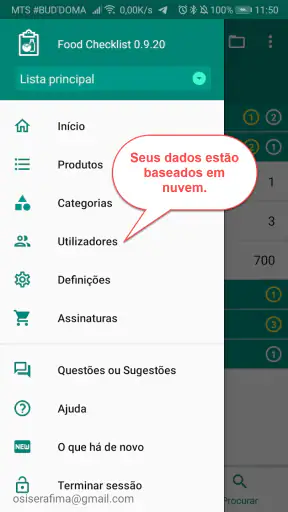 Compras e controle de validade screenshot