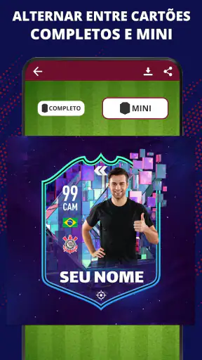 Criador de Cartão de Futebol screenshot
