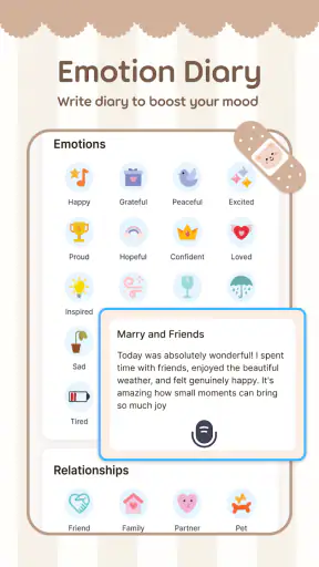 Daily Journal Mood Tracker screenshot