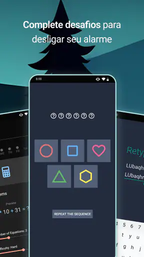 Desafios Despertador com jogos screenshot
