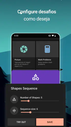 Desafios Despertador com jogos screenshot