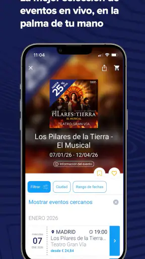 entradas.com - Compra entradas screenshot
