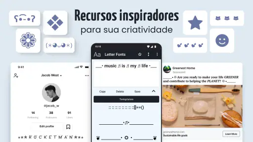 Fonte de Letras Diferentes screenshot