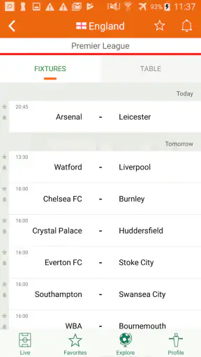 Futbol24 resultados de futebol screenshot