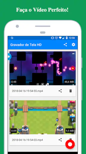 Gravador de Tela Áudio e Vídeo screenshot