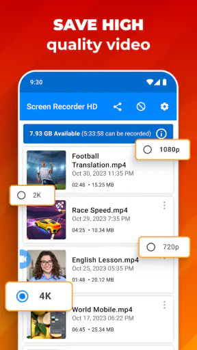 Gravador de Tela Áudio e Vídeo screenshot