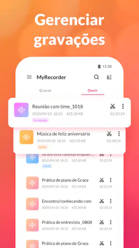 Gravador de voz e Notas de voz screenshot