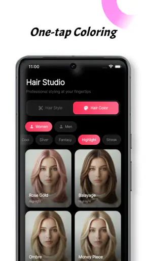 Hairstyle Try On-Color Changer screenshot