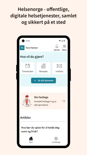 Helsenorge screenshot