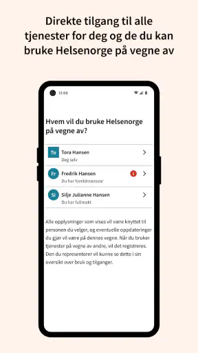 Helsenorge screenshot