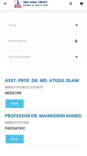 Ibn Sina Doctor Appointment screenshot