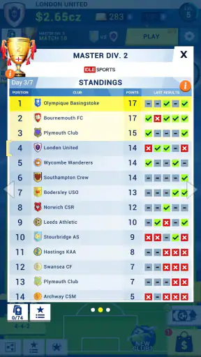 Idle Eleven magnata do futebol screenshot