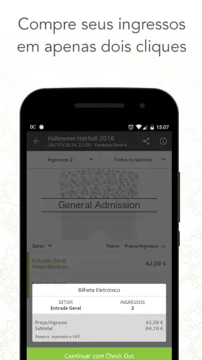 Ingressos viagogo screenshot