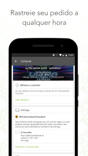 Ingressos viagogo screenshot