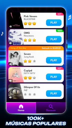 Jogo Musical Piano Magic Star screenshot