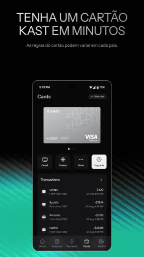 KAST: Carteira global e cartão screenshot