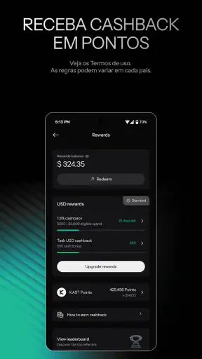 KAST: Carteira global e cartão screenshot