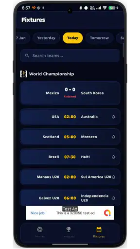 Kixaro Football Live screenshot