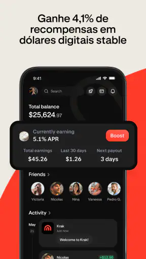 Krak: Envie Dinheiro e Cripto screenshot