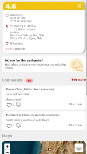 LastQuake - EMSC Terramotos screenshot