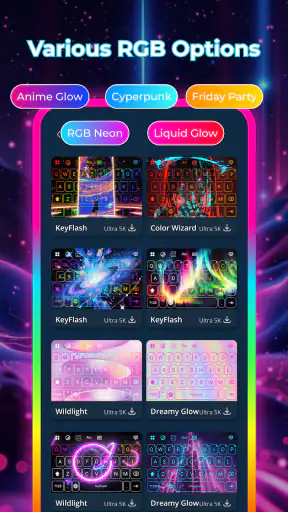 Led Keyboard - Neon Themes screenshot