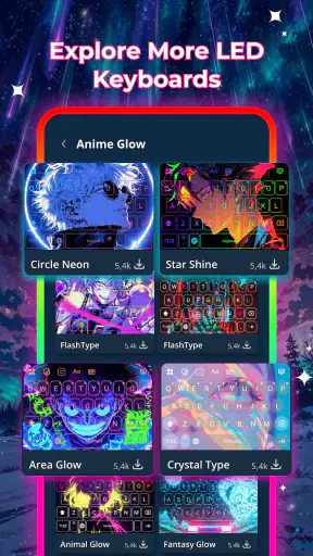 Led Keyboard - Neon Themes screenshot
